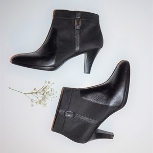 ALFANI LEATHER TOE BLACK BOOTIES